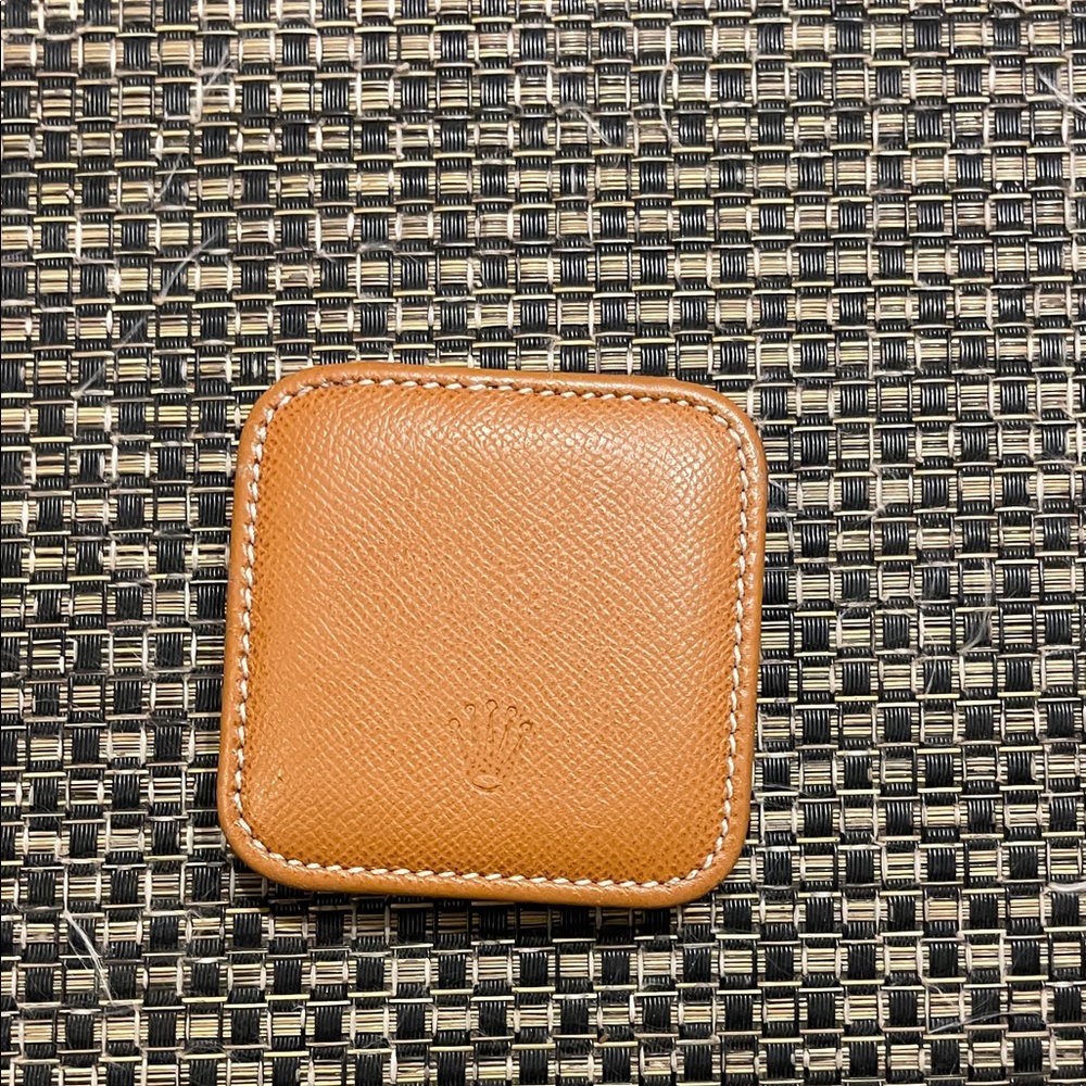 Rolex novelty, compact, leather mirror